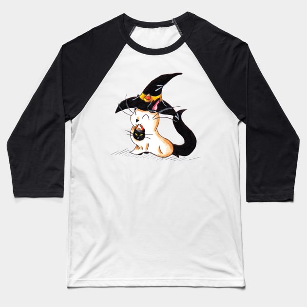 Salem Ghost Baseball T-Shirt by KristenOKeefeArt